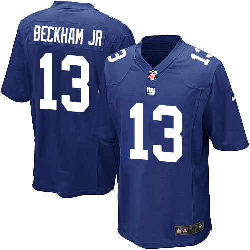 Youth Game Odell Beckham Jr Nike Jersey Royal Blue Home - #13 NFL New York Giants